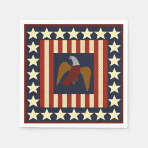 Ziviler Krieg Gewerkschaft Adler & Stars Quilt Squ Serviette