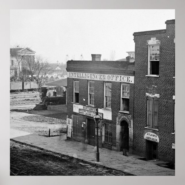 Ziviler Krieg in Atlanta, 1864 Poster (Vorne)