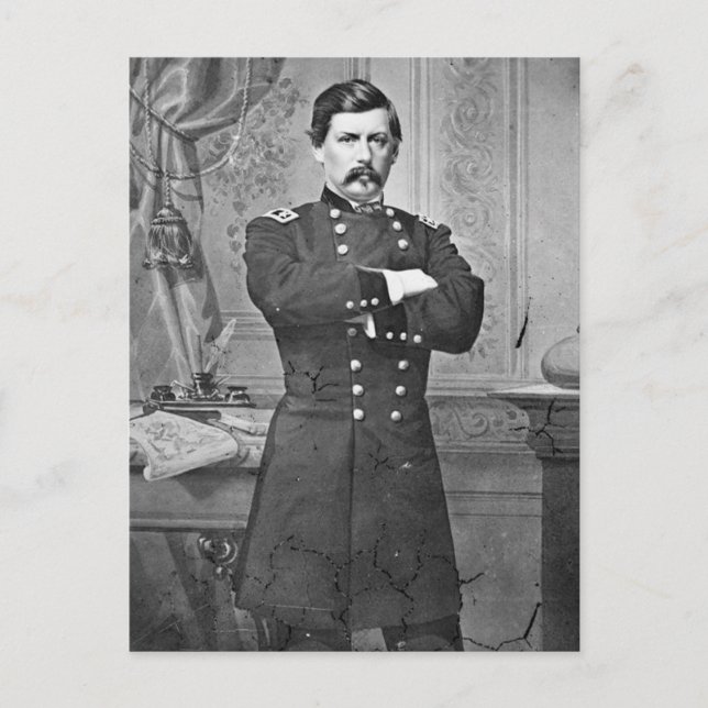 ZIVILER Krieg in den USA: General McClellan Postkarte (Vorderseite)