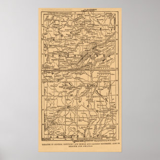 Ziviler Krieg Kentucky und Naher und Mittlerer Ten Poster