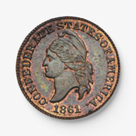 Ziviler Krieg ⚔️ Konföderation Penny Vintag USA Pappteller