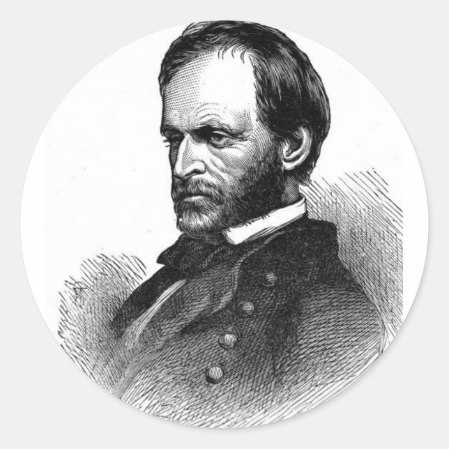 Ziviler Krieg Runder Aufkleber (Vorderseite)