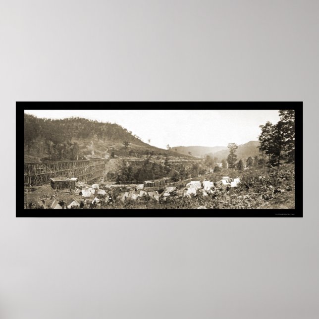 Ziviler Krieg Whiteside TN Foto 1864 Poster (Vorne)