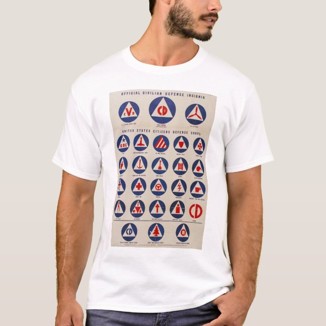 Ziviler Plakat-T - Shirt der Verteidigung WWII (Vorderseite)