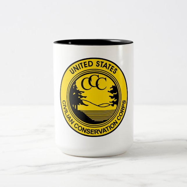 Zivilerhaltungs-Korps CCC Gedenk Zweifarbige Tasse (Mittel)