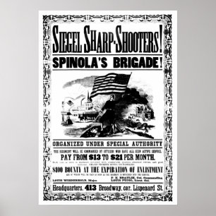 Ziviles Rekrutierungspaket für den Krieg, schwarz Poster