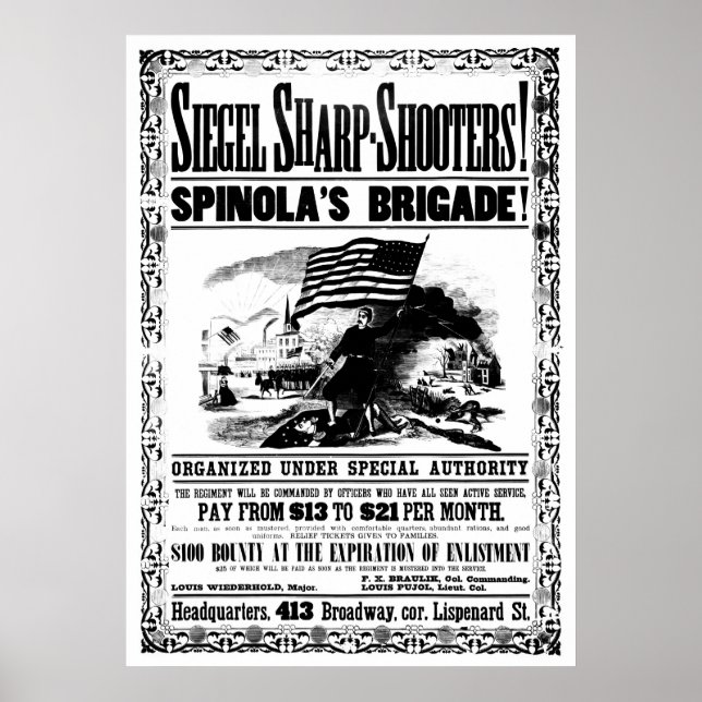 Ziviles Rekrutierungspaket für den Krieg, schwarz Poster (Vorne)