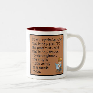 Ziviles Technik-Sprichwort Zweifarbige Tasse