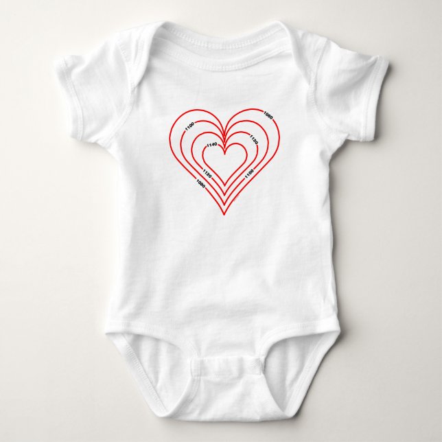 Ziviles technisches Herz Baby Strampler (Vorderseite)