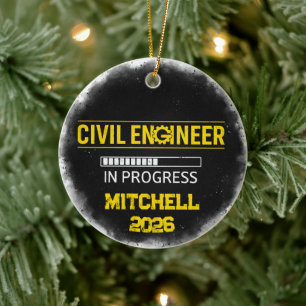Zivilingenieur in Ausbildung Keramik Ornament