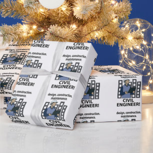 Zivilingenieur Konstruktion Bauingenieur Geschenkpapier