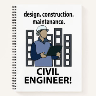 Zivilingenieur Konstruktion Bauingenieur Notizbuch