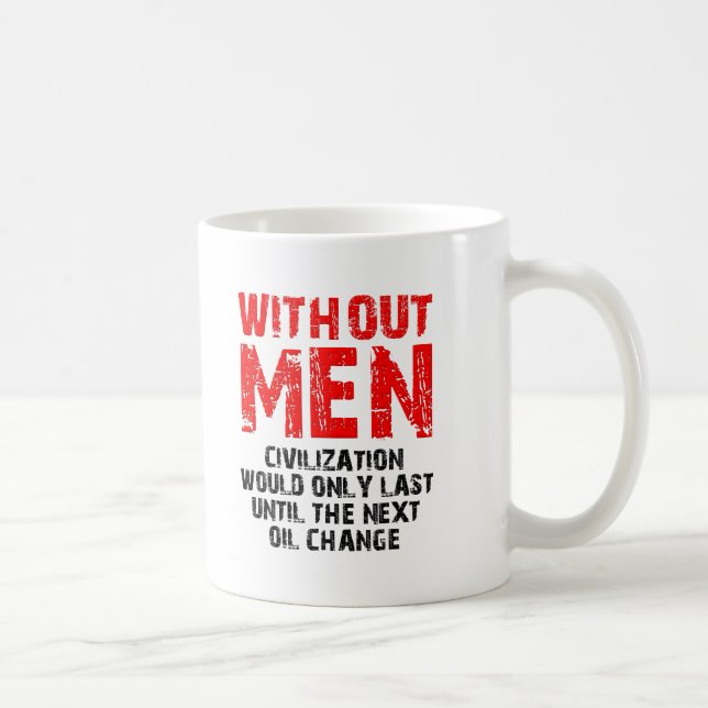 Zivilisation ohne Männer - Funny Mug Kaffeetasse (Rechts)