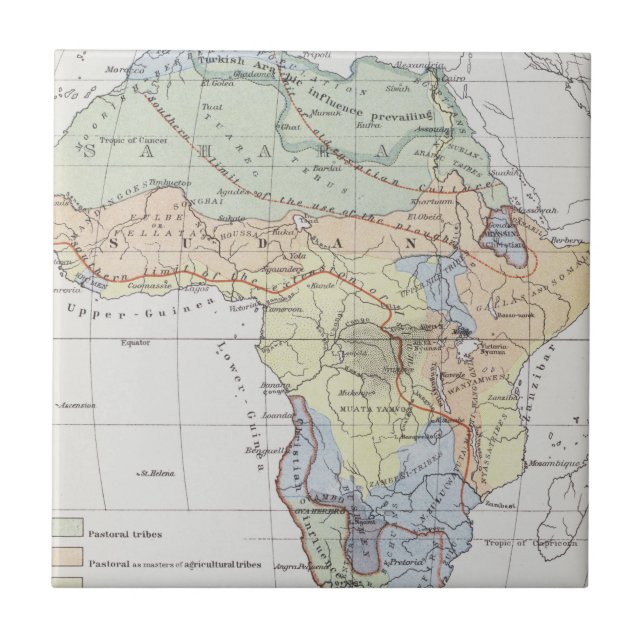 Zivilisationen von Afrika Fliese (Vorderseite)