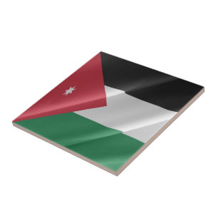zJO002 Jordaniens schwingende FLAG Jordanien, Fliese