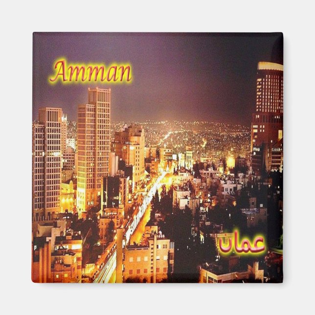zJO007 AMMAN Panorama, Jordanien, Asien, Kühlschra Magnet (Vorne)