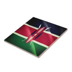 zKE002 KENYA Waving Flag, Afrika Fliese