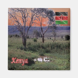 zKE003 KENYA, Panorama, Afrika, Kühlschrank Magnet