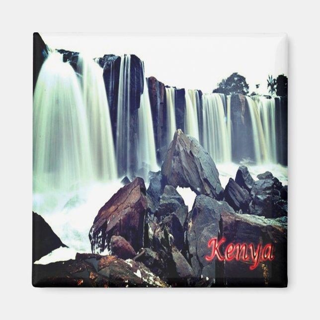 zKE009 KENYA, Fourteen Falls, Afrika, Kühlschrank Magnet (Vorne)
