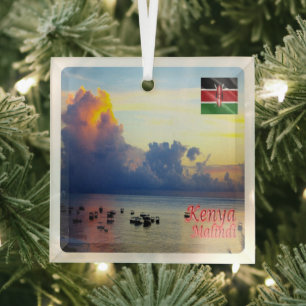 zKE013 MALINDI, Kenia, Afrika, Ornament Aus Glas