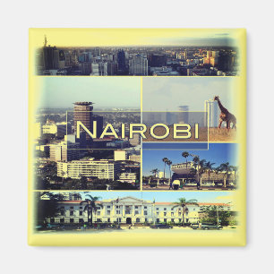 zKE026 NAIROBI, Kenia, Afrika, Kühlschrank Magnet