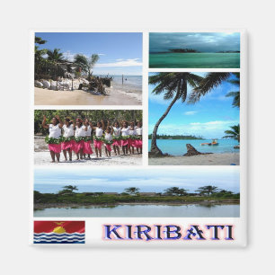 ZKI003 KIRIBATI, MOSAIK, Ozeanien, Kühlschrank Magnet
