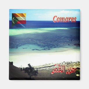 zKM003 COMOROS, Korallenriff, Afrika, Kühlschrank Magnet