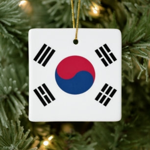 zKR001 Südkoreanische FLAG Südkorea, Keramikornament