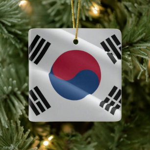 zKR002 Südkoreanisch schwingende FLAG Südkorea, Keramikornament