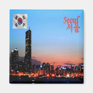 zKR005 SEOUL by night, Südkorea, Asien, Kühlschran Magnet