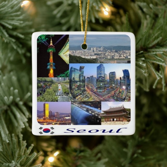 zKR008 SEOUL Mosaik, Südkorea, Asien, Keramikornament (Baum)