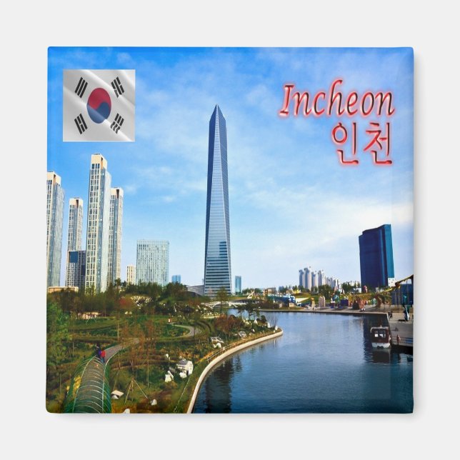 zKR010 INCHEON, Südkorea, Asien, Kühlschrank Magnet (Vorne)