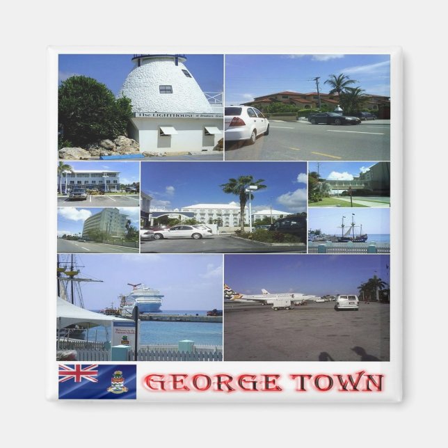 zKY005 GEORGE TOWN, Mosaik, Kaimaninseln, Kühlschr Magnet (Vorne)