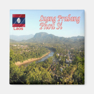 zLA013 PHOU SI Luang Prabang, Laos, Asien, Kühlsch Magnet
