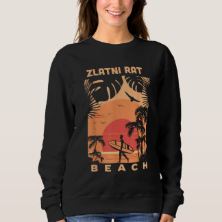 Zlatni Rat Strand Sonnenuntergang Sommerurlaub Vin Sweatshirt