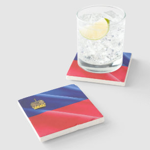 zLI002 LIECHTENSTEIN wafig FLAG - Kühlschrankmagne Steinuntersetzer