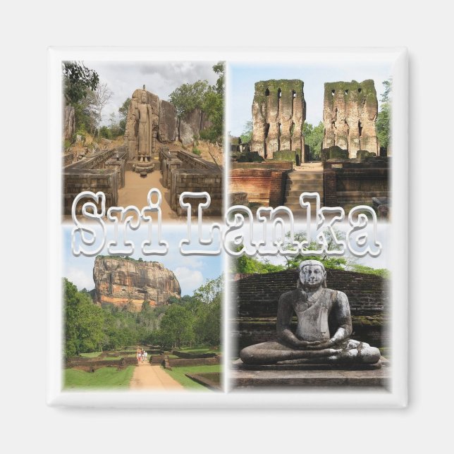 zLK006 SRI LANKA Collage, Asien, Kühlschrank Magnet (Vorne)