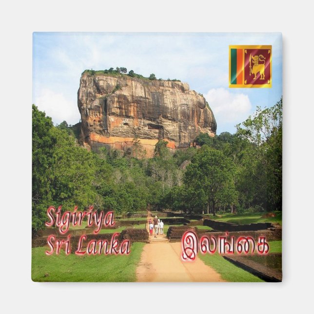 ZLK007 SIGIRIYA ROCK FORTRESS, Sri Lanka, Kühlschr Magnet (Vorne)