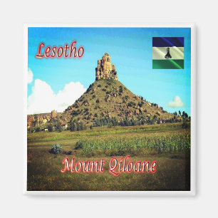 zLS011 MOUNT QILOANE, Lesotho, Afrika, Kühlschrank Magnet