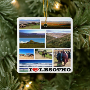 zLS013 LESOTHO I Liebe, Mosaik, Keramikornament