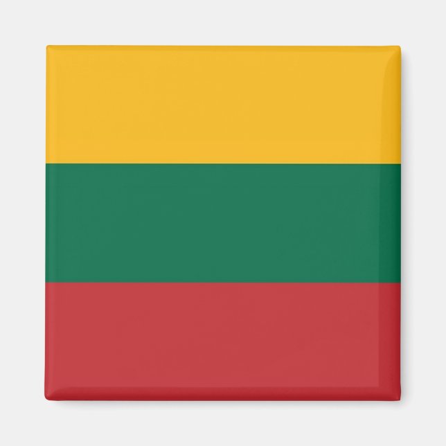zLT001 Litauische FLAG, LITAUEN, Kühlschrank Magnet (Vorne)