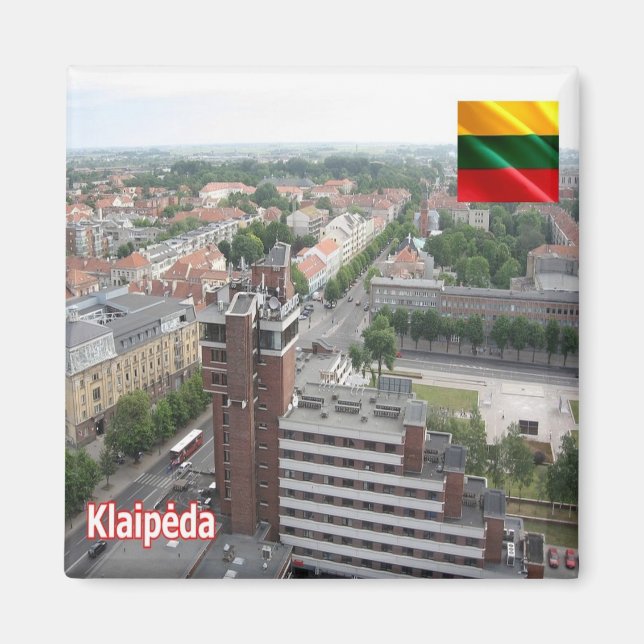 zLT013 KLAIPEDA, Litauen, Kühlschrankmagnet (Vorne)