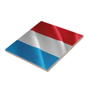 zLU002 LUXEMBURG-WELLENFLAG, Fliese