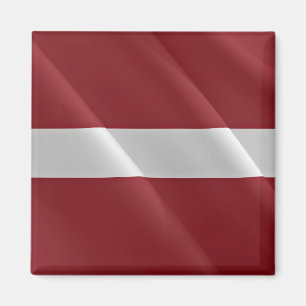 zLV002 LATVIA waving FLAG - Kühlschrankmagnet