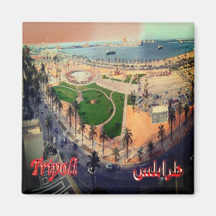 zLY023 TRIPOLI Port, Libyen, Afrika, Kühlschrank Magnet