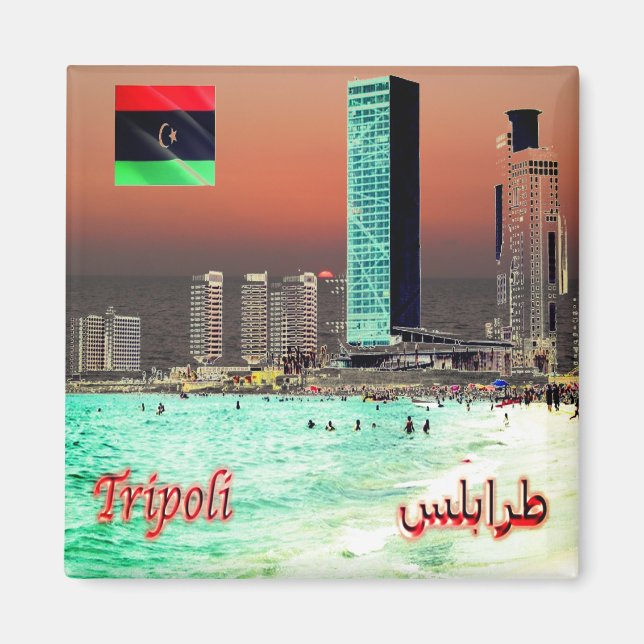 zLY025 TRIPOLI, Türme, Libyen, Afrika, Kühlschrank Magnet (Vorne)