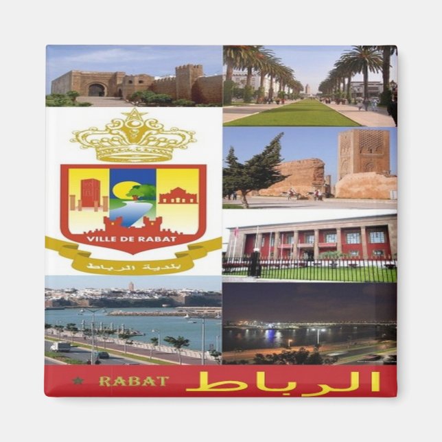 zMA019 RABAT, Mosaik, Marokko, Afrika, Kühlschrank Magnet (Vorne)
