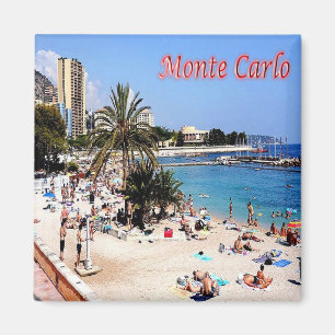 zMC017 MONTE CARLO, PLAGE, Monaco, Kühlschrank Magnet
