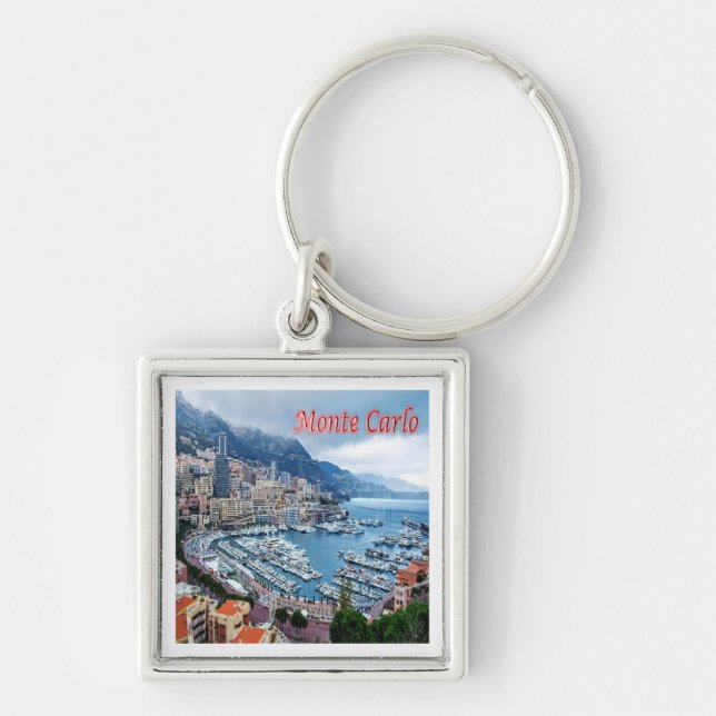 zMC018 MONTE CARLO Panorama, Monaco, Schlüsselanhänger (Vorne)