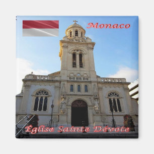 zMC022 Monte Carlo, CHURCH SAINTE-DÉVOTE, Fridge Magnet